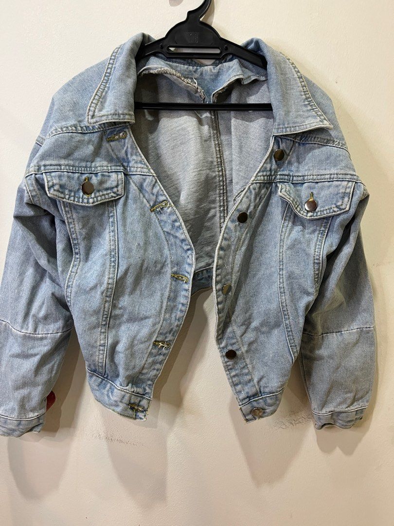 Preloved Denim Jacket Cropped, Women's Fashion, Coats, Jackets and  Outerwear on Carousell