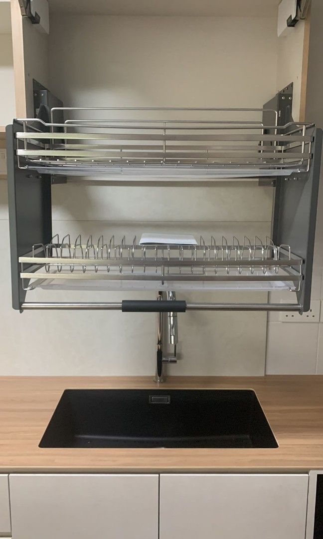 Kitchen cabinet Dish Rack stainless steel 304 pull down or up