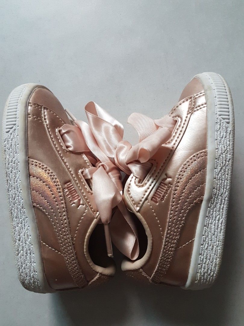 Puma basket rose gold hotsell