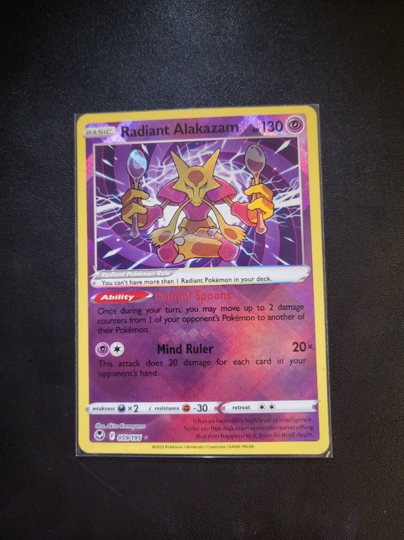 Pokemon Radiant Alakazam, Hobbies & Toys, Toys & Games on Carousell