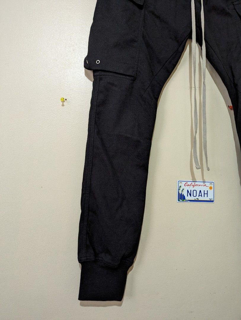 Rick Owens SS19 BABEL Cargo Jogger Sweatpants (Category: Joggers) located in Baguio. Submitted by justinooaah (Listing ID 1249003128, Image 3). Description: FOR SALE ONLY Lightly Used Condition Tagged size: 50 IT Dimensions (measured laid flat) Waist: 14-17.5 inches (garterized waist) Rise: 12.5 inches Inseam: 27 inches Leg opening: 4.25 inches (cuffed) Location: Baguio City.