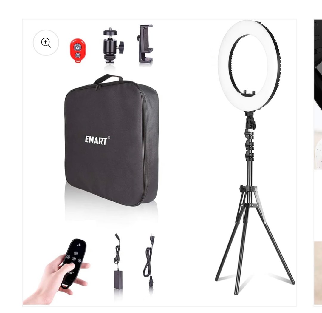 EMART Ring Light 18 inch with adjustable stand, Photography