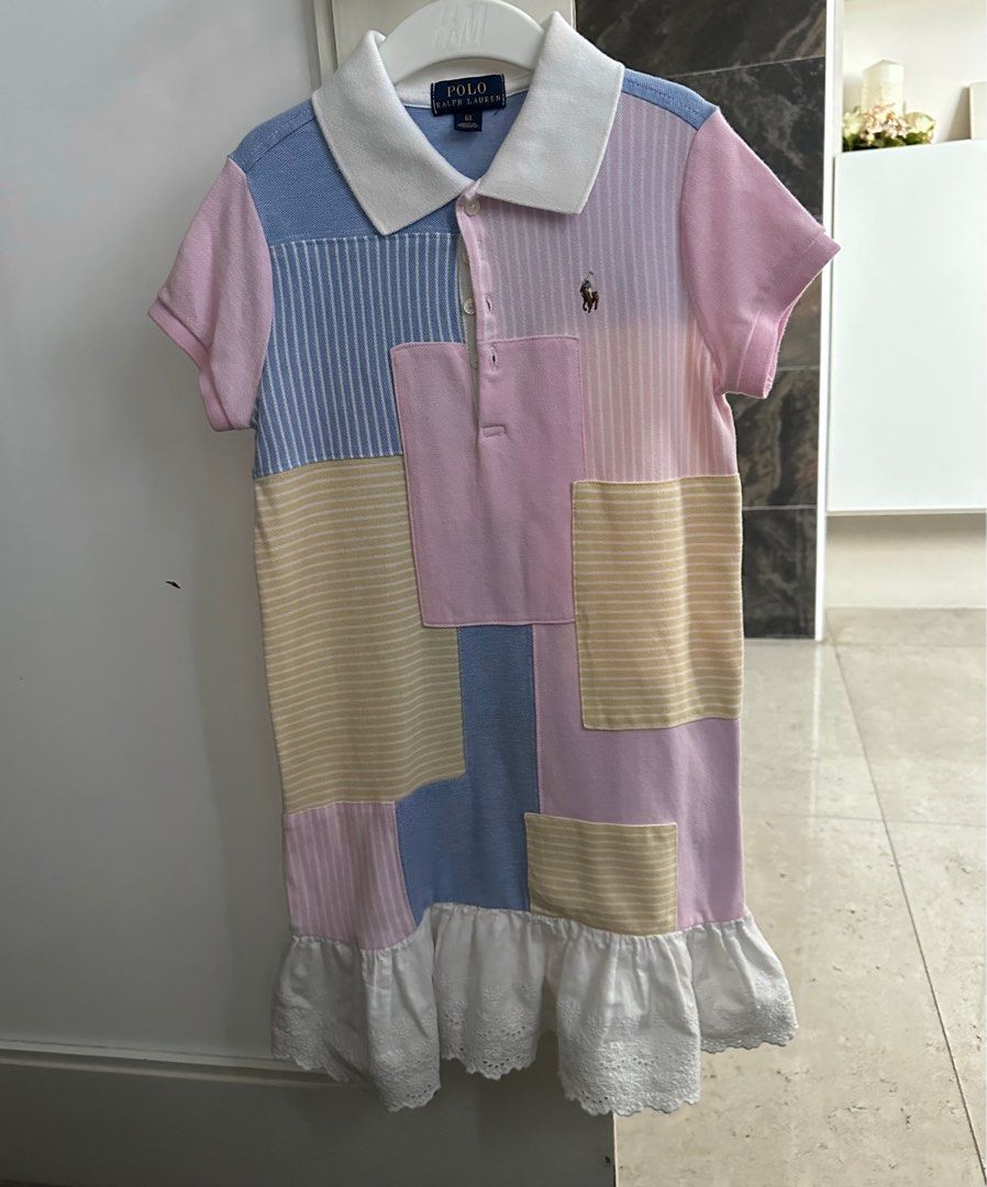 Patchwork cotton mesh sales polo