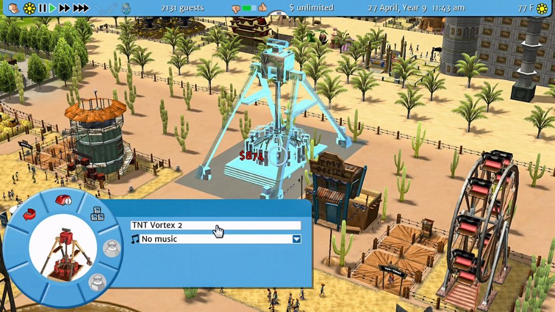 Rent Roller Coaster Tycoon Adventures Deluxe on Nintendo Switch