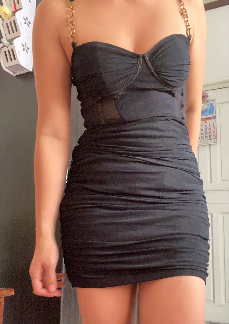 Ruched bustier Bodycon dress Women s Fashion Dresses Sets