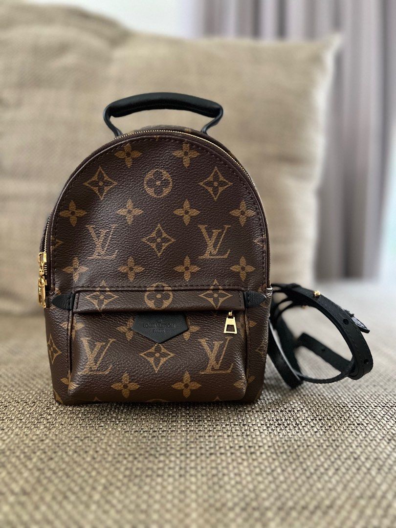 SALE Authentic Louis Vuitton LV Monogram Palm Springs Mini Backpack Complete MICROCHIPPED