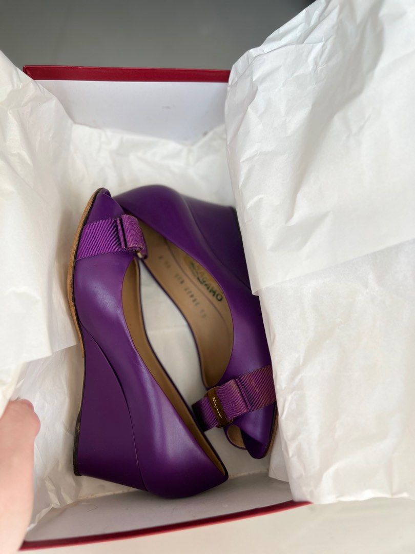 Purple wedges best sale