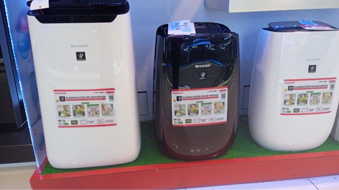 SHARP AIR PURIFIER (Category: Air Purifiers & Dehumidifiers) located in Quezon City. Submitted by maryann5721 (Listing ID 1248952530, Image 3). Description: SHARP Air Purifier FP-J30E-A (23sqm) -4,800 FP-J40E-W (30sqm) -6,800 FP-J60E-W (42sqm) -7,900 FP-J80EP-H (62sqm) -18,200 SHARP Air Purifier w/ Mosquito Catcher FP-JM30EP-B (23sqm) -8,450 FP-JM40EP-B (30sqm) -12,900 FP-GM50E-B (40sqm) -15,200 DW-E16FPW SRP 21,198 Cash: 17,200 WITH HUMIDIFYING 