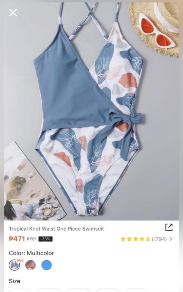 SHEIN One Piece Swimsuit on Carousell