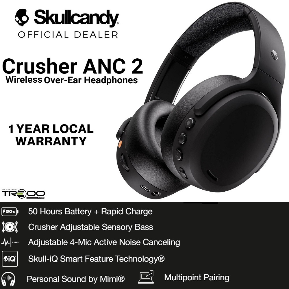 Crusher Anc Skullcandy Crusher Evo India Anc Skullcandy Crusher Pairing  Crusher ANC Bass Headphones With