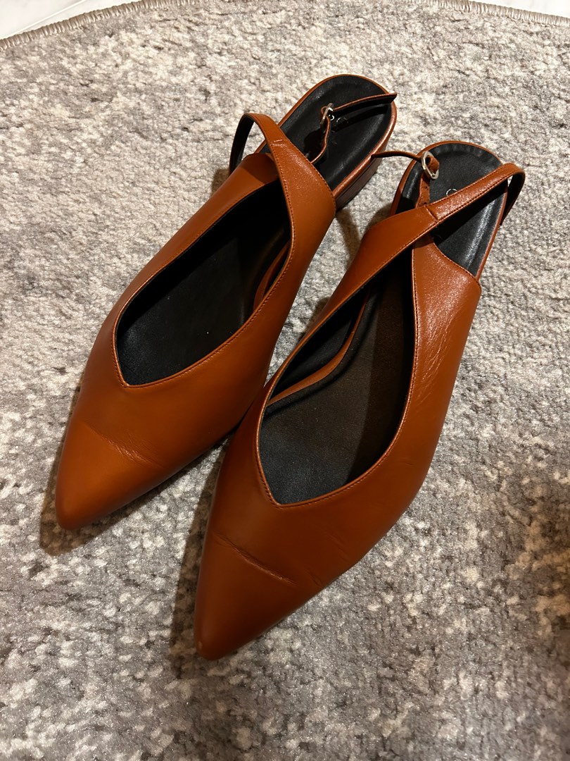 slingback low heel shoes