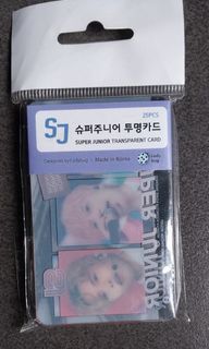 Super Junior Transparent Photocards by Ladybug SUJU photocards