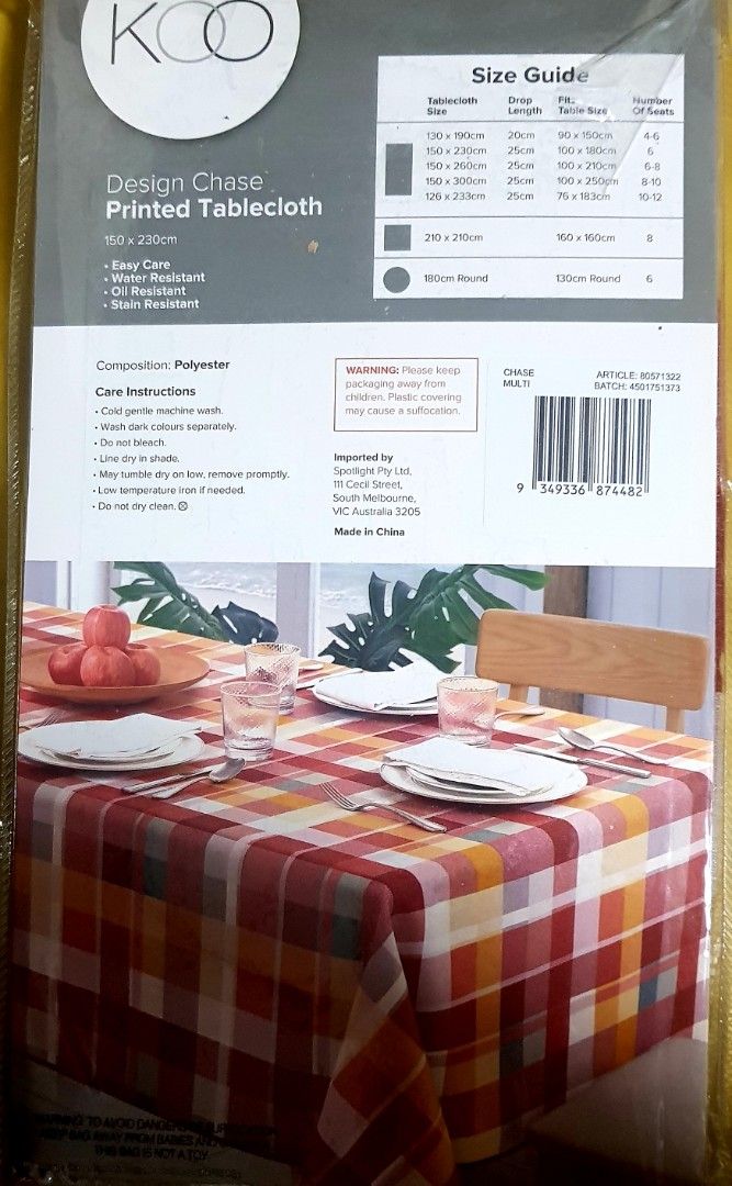 Spotlight tablecloth shop