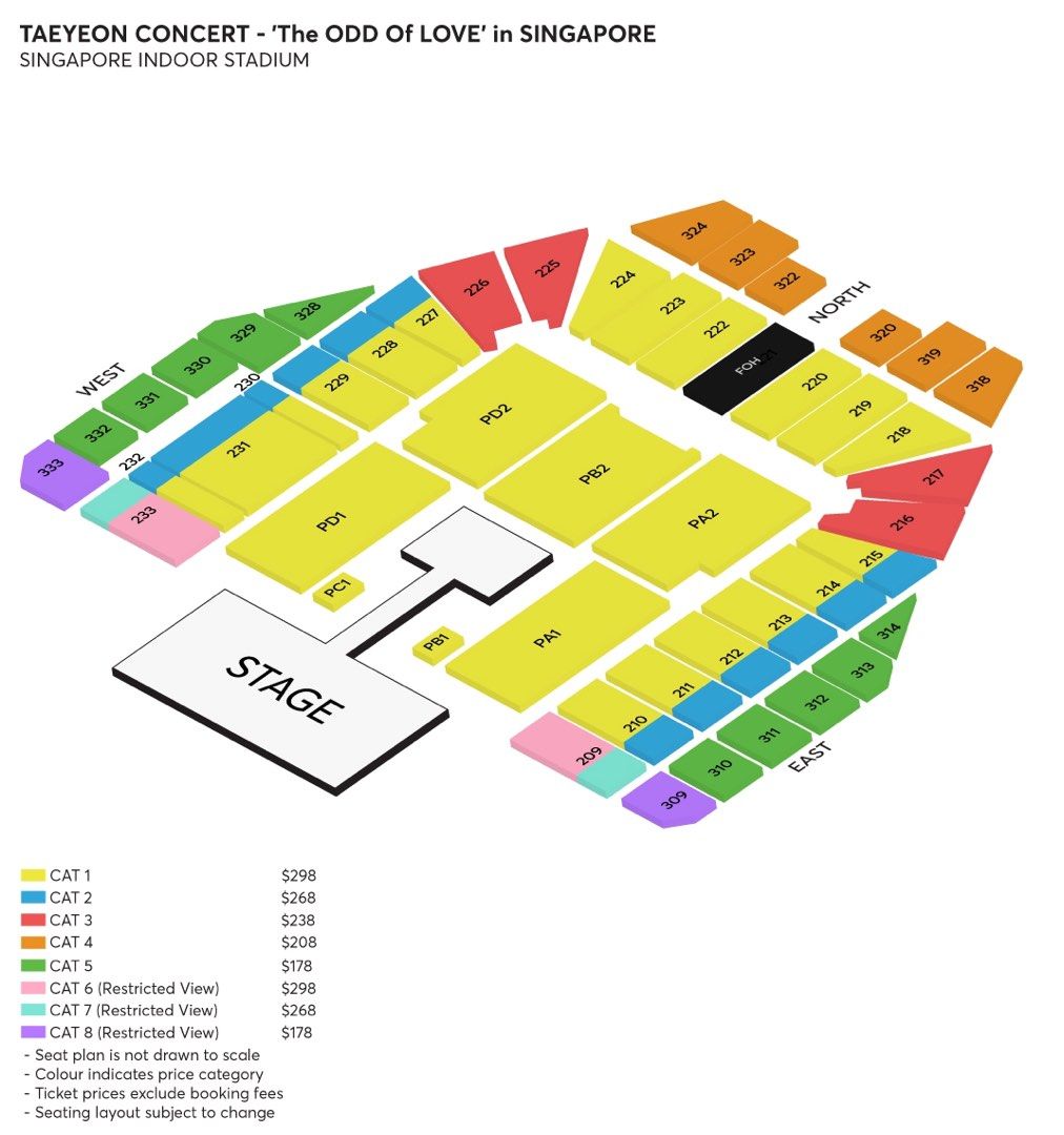 Taeyeon VIP row 1 PA1 PB1 PC1 PD1 “The ODD Of LOVE” in SINGAPORE Cat 1 2 3 4 5 6 7 8 day 1 and 2 e-tickets front row near stage cheap, Tickets and Vouchers, Event Tickets on Carousell