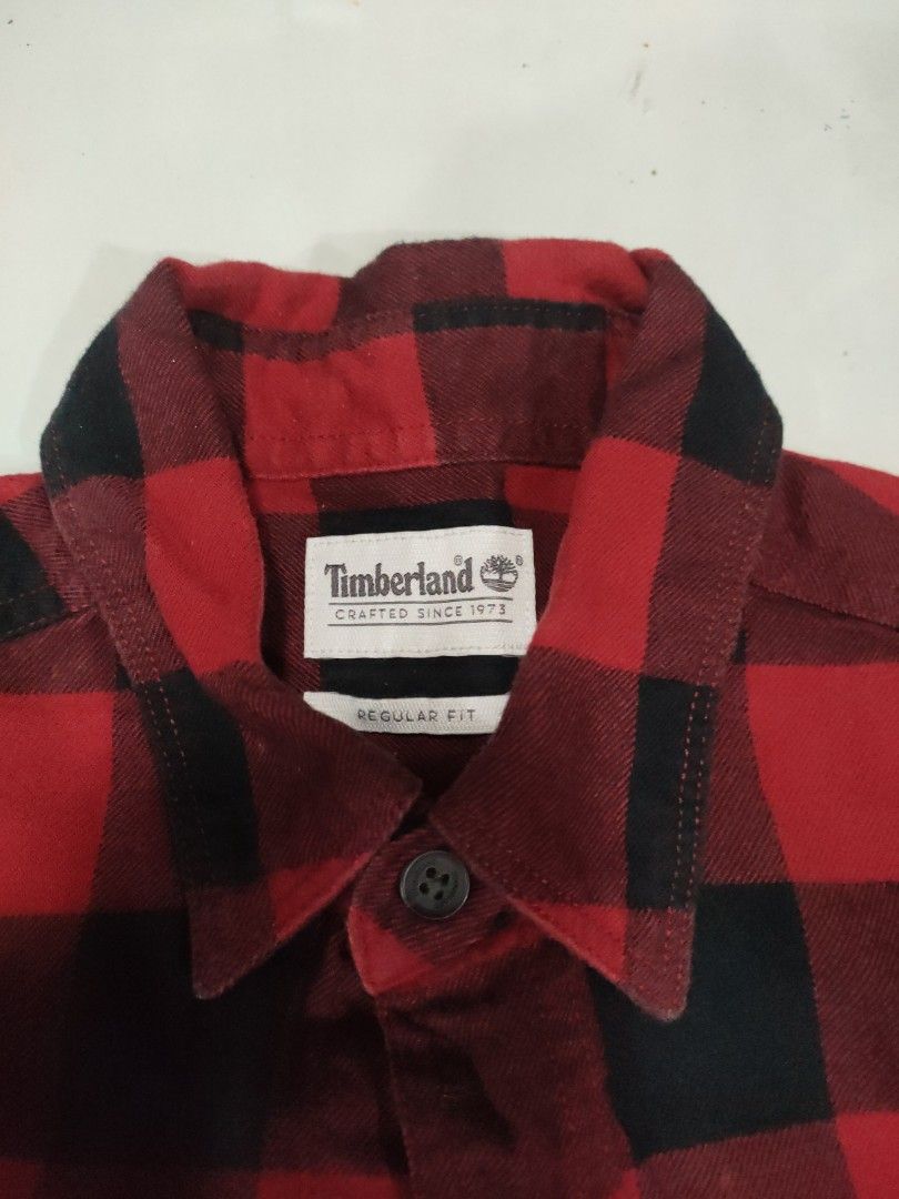 Red checkered timberlands store