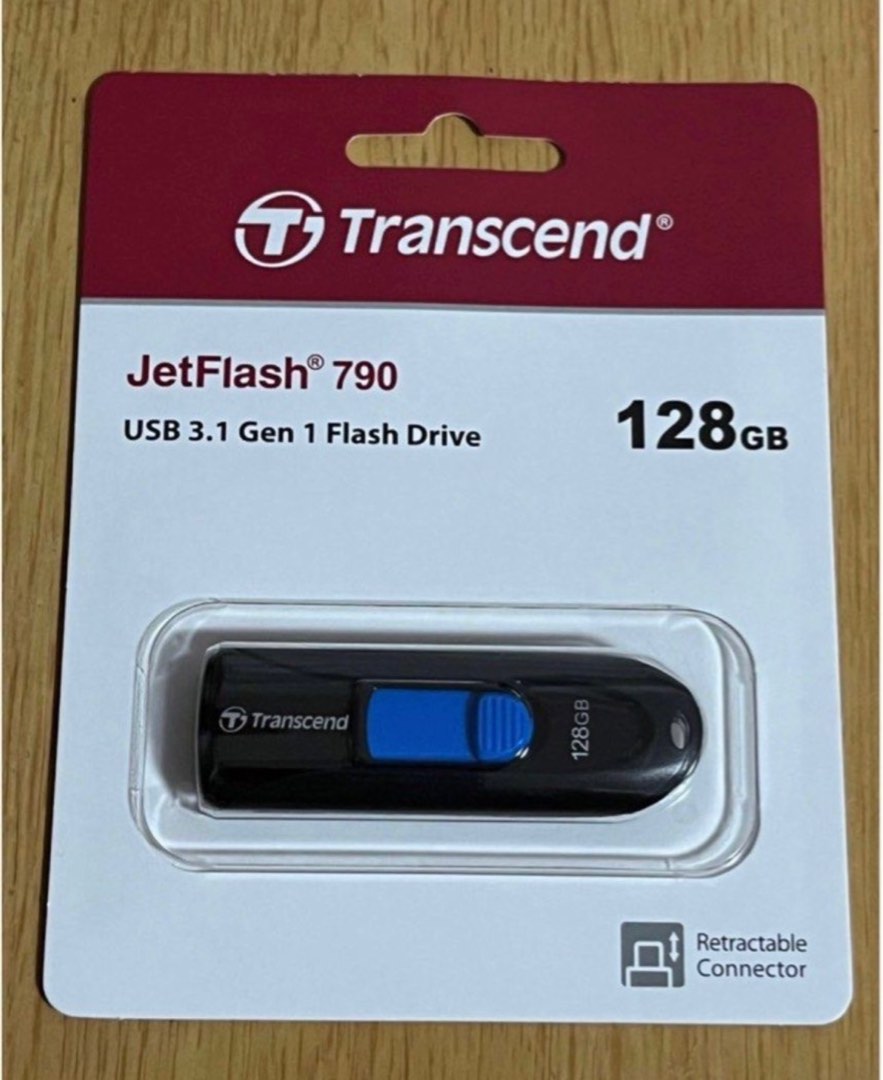 Transcend JetFlash 790 USB 3.1 Gen 1 Flash Drive (128GB), Computers ...