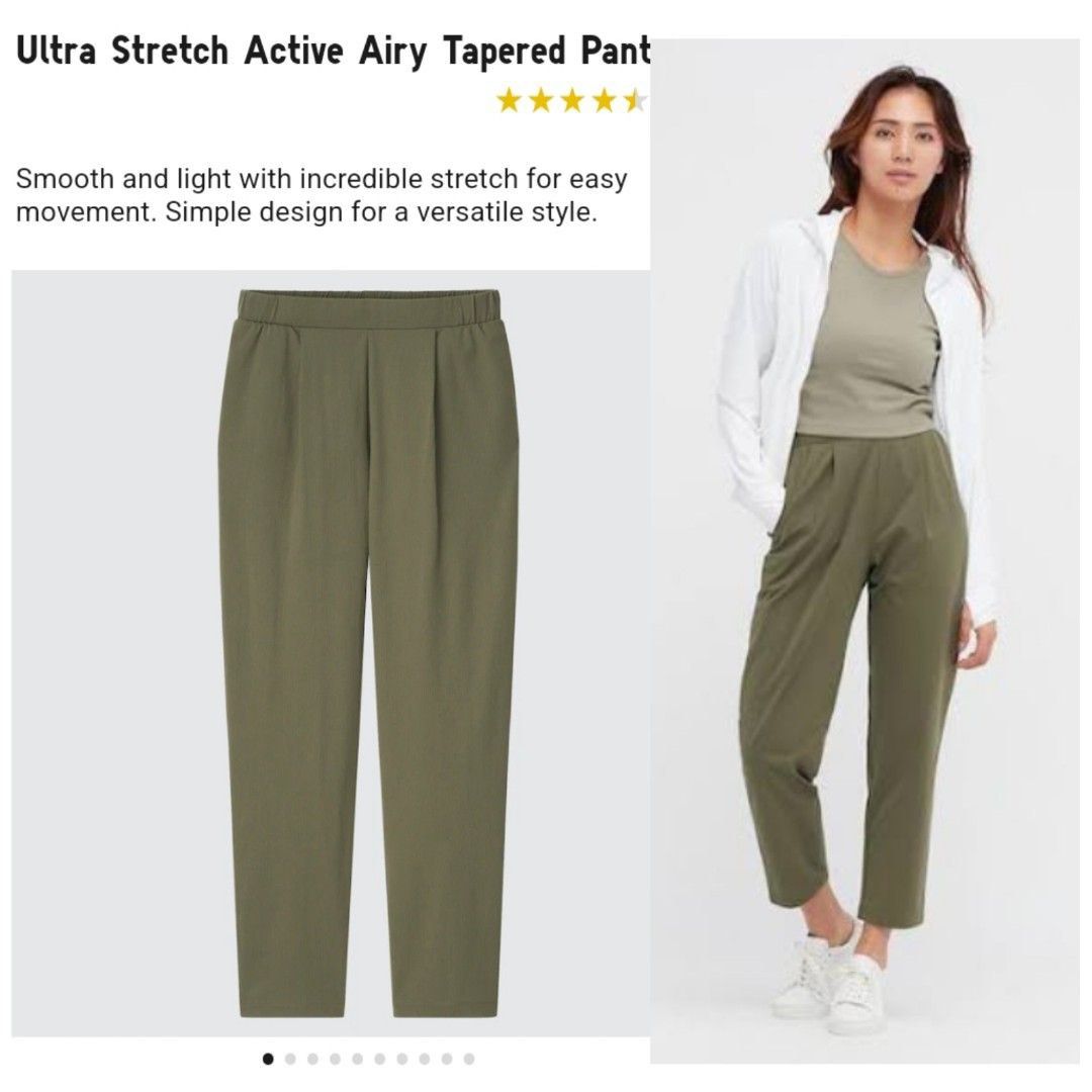 Uniqlo ultra stretch active airy tapered pants, Women's Fashion, Bottoms,  Jeans & Leggings on Carousell