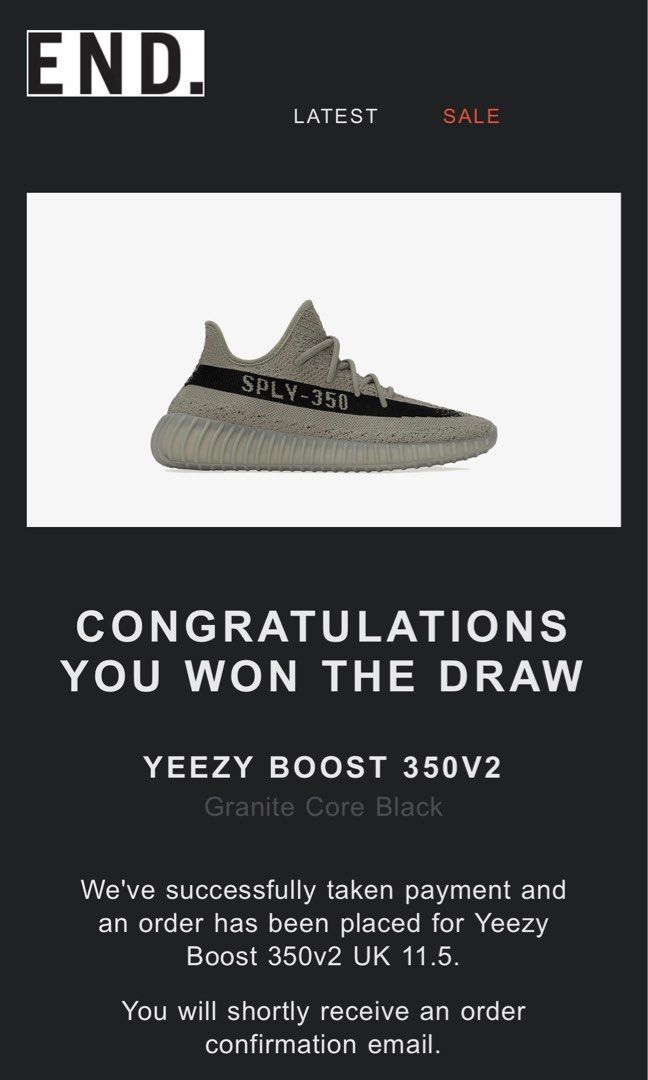 End outlet yeezy raffle