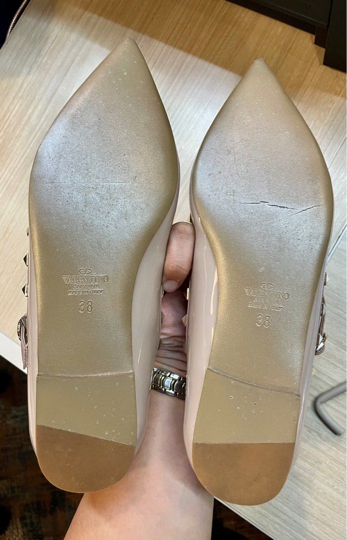 Valentino rockstud flats, Luxury, Sneakers u0026 Footwear on Carousell