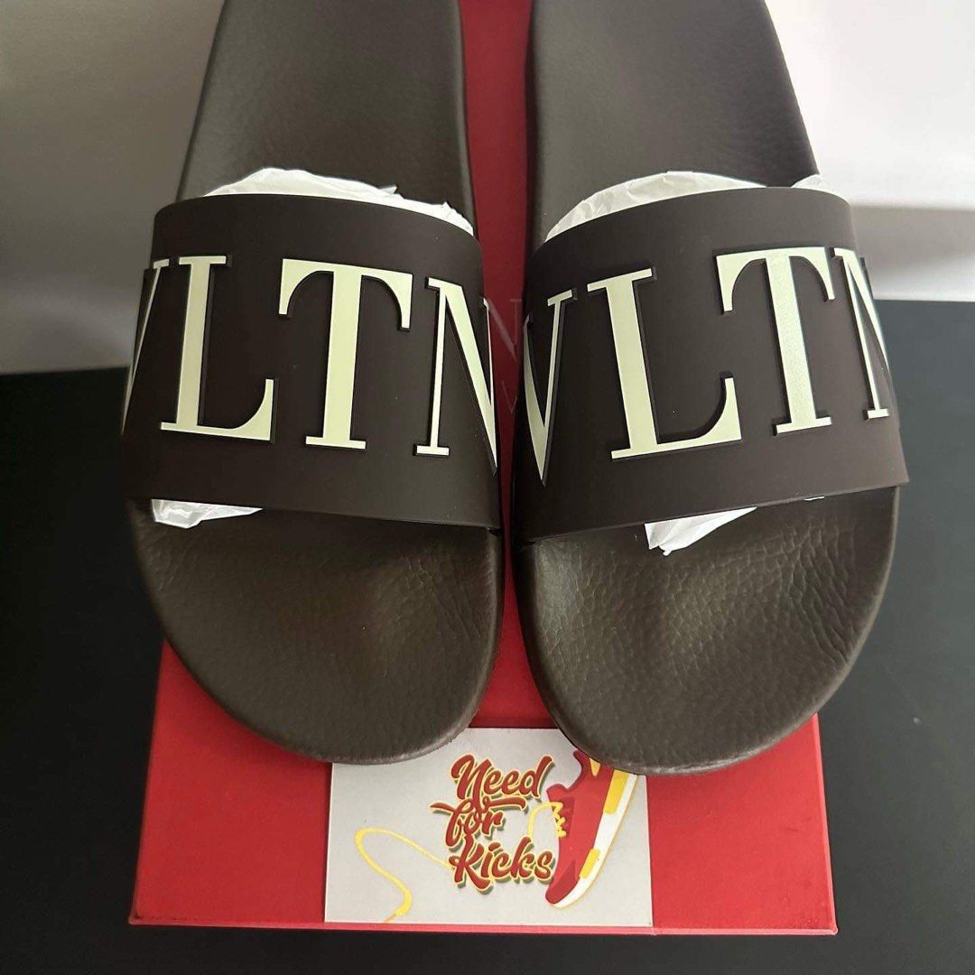 Valentino slides, Men's Fashion, Footwear, Slippers u0026 Slides on Carousell