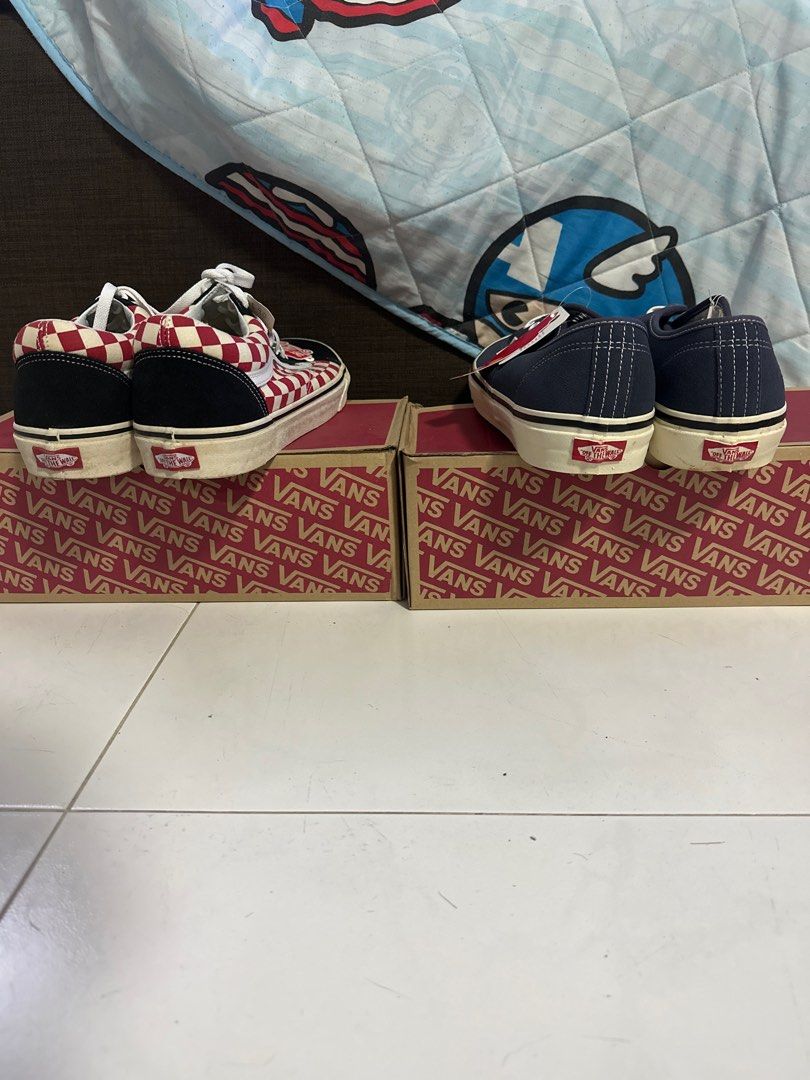 Vans Authentic 44DX(brand new)Old skool Checkerboard(sole yellowing), Men's Fashion, Footwear