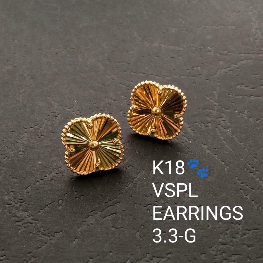 VCA Friction Back Stud Earrings on Carousell