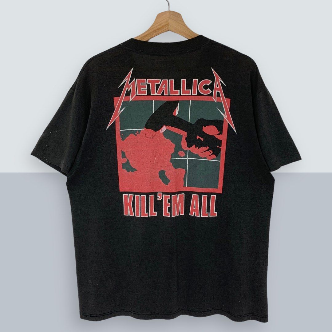 Vintage 1987 Metallica Kill em All Tee T - Shirt 80s, Men's Fashion, Tops &  Sets, Tshirts & Polo Shirts on Carousell