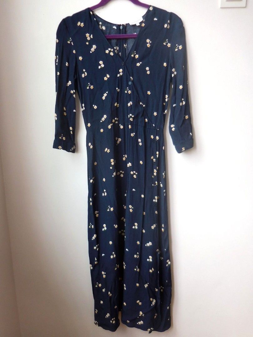 Warehouse green verity outlet ditsy floral dress