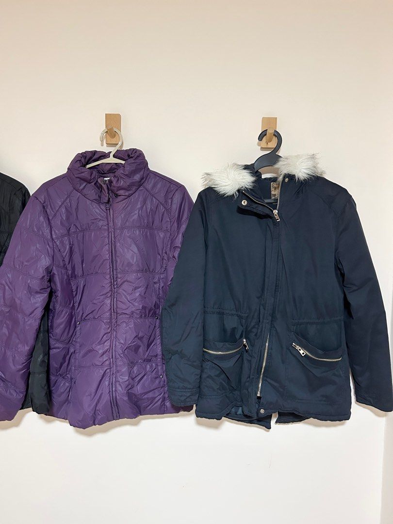 Puffy purple jacket online