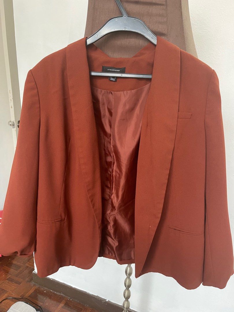 Burnt orange blazer womens cheap