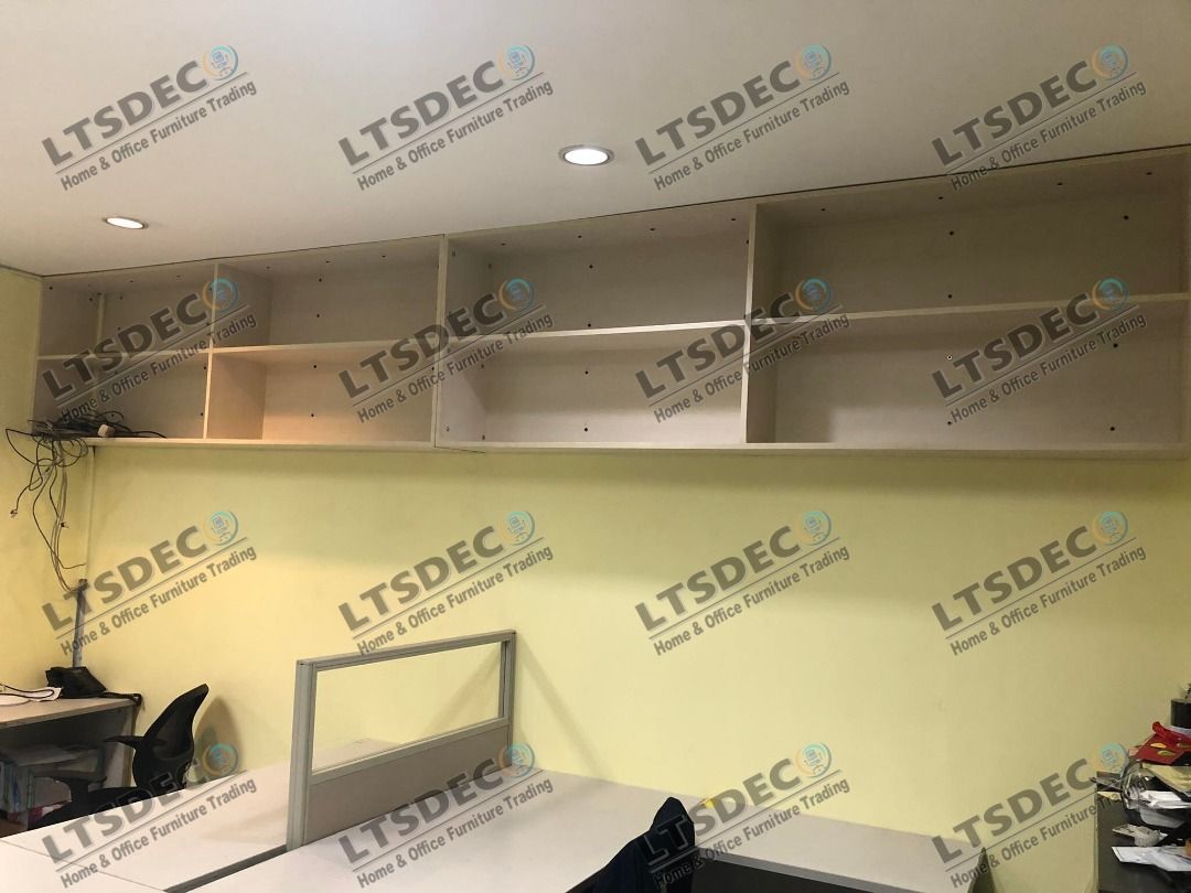 WOODEN OPEN SHELVES OFFICE FURNITURE AND PARTITION on Carousell