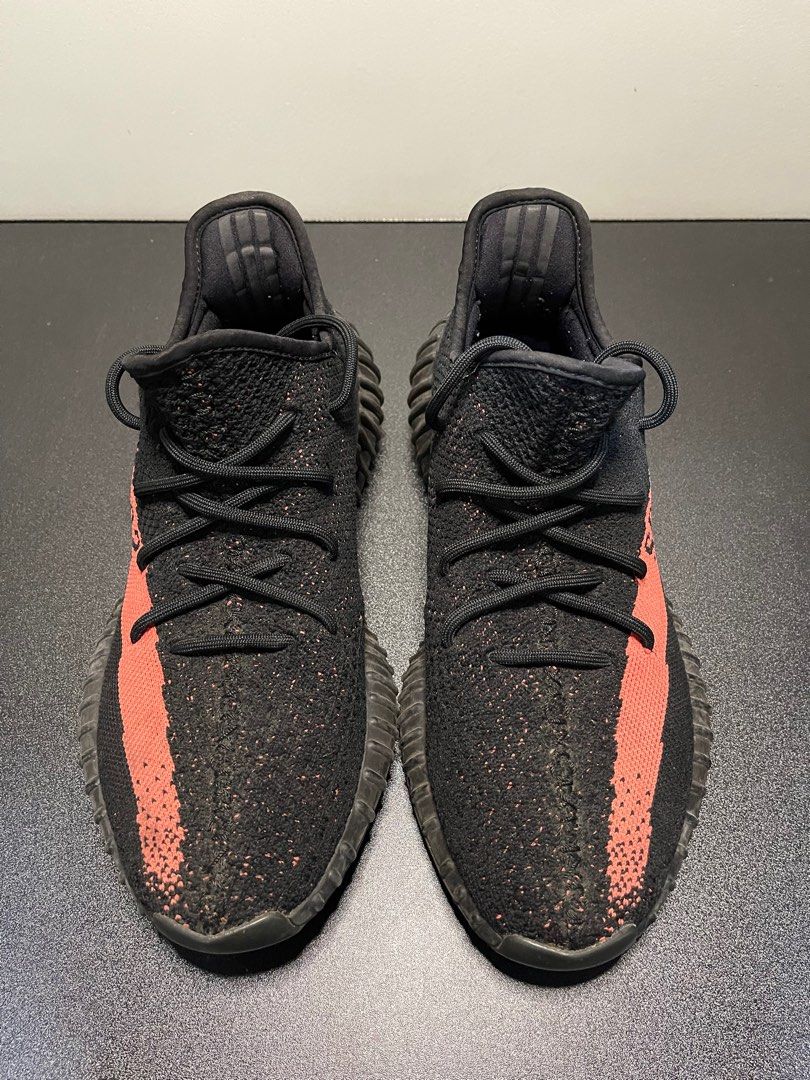 Yeezy v2 infrared sneakers Fesyen Pria Sepatu Sneakers di Carousell