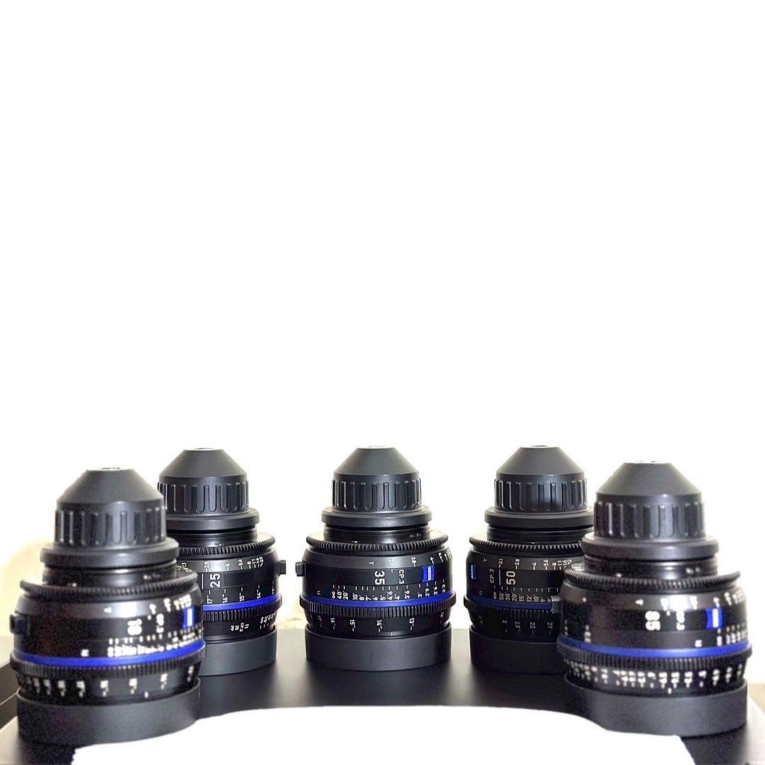 zeiss cp 3 lenses kit 18 , 25 , 35 , 50 , 85 mm PL cine lens
