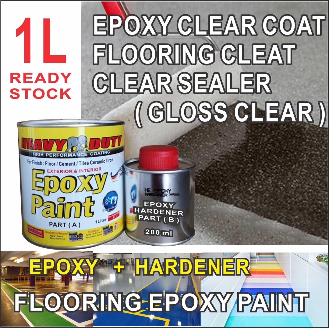 1 liter ( clear gloss ) epoxy clear coating / sealer coating, Furniture & Home Living, Home