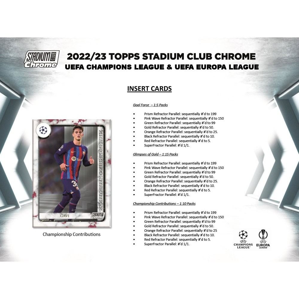2022-23 Topps Stadium Club Chrome UEFA Club Champions Hobby Box