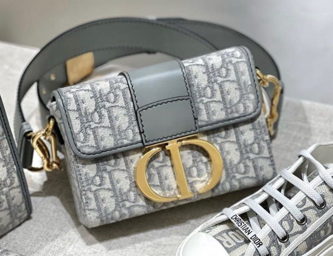 Dior 30 Montaigne Oblique Grey, Luxury, Bags & Wallets on Carousell