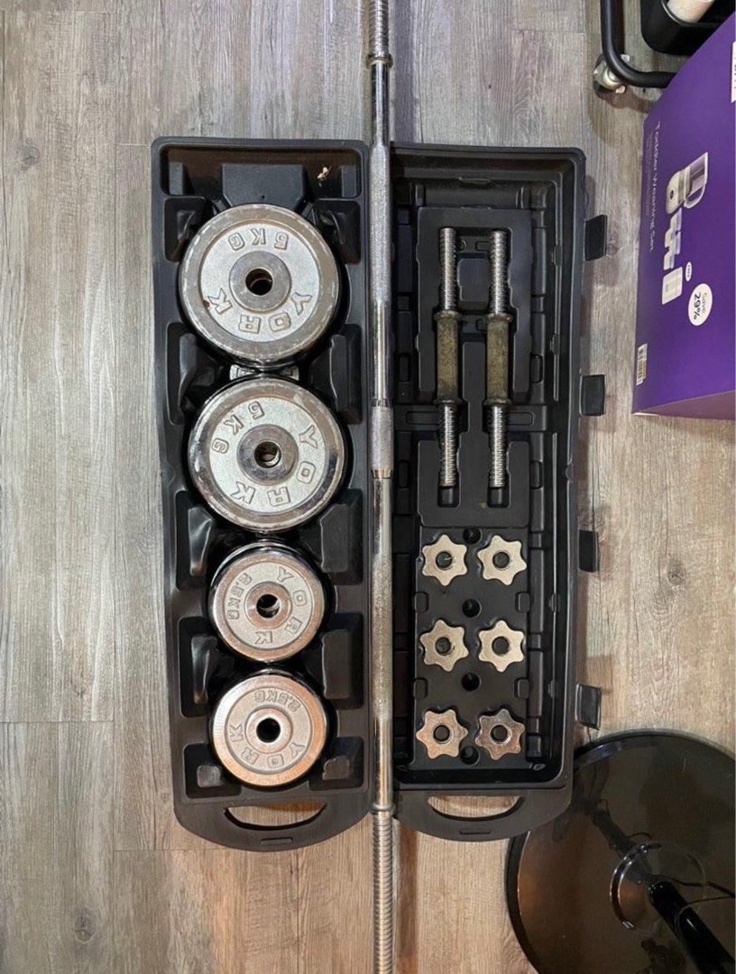 50kg gym weights set dumbbell and rod