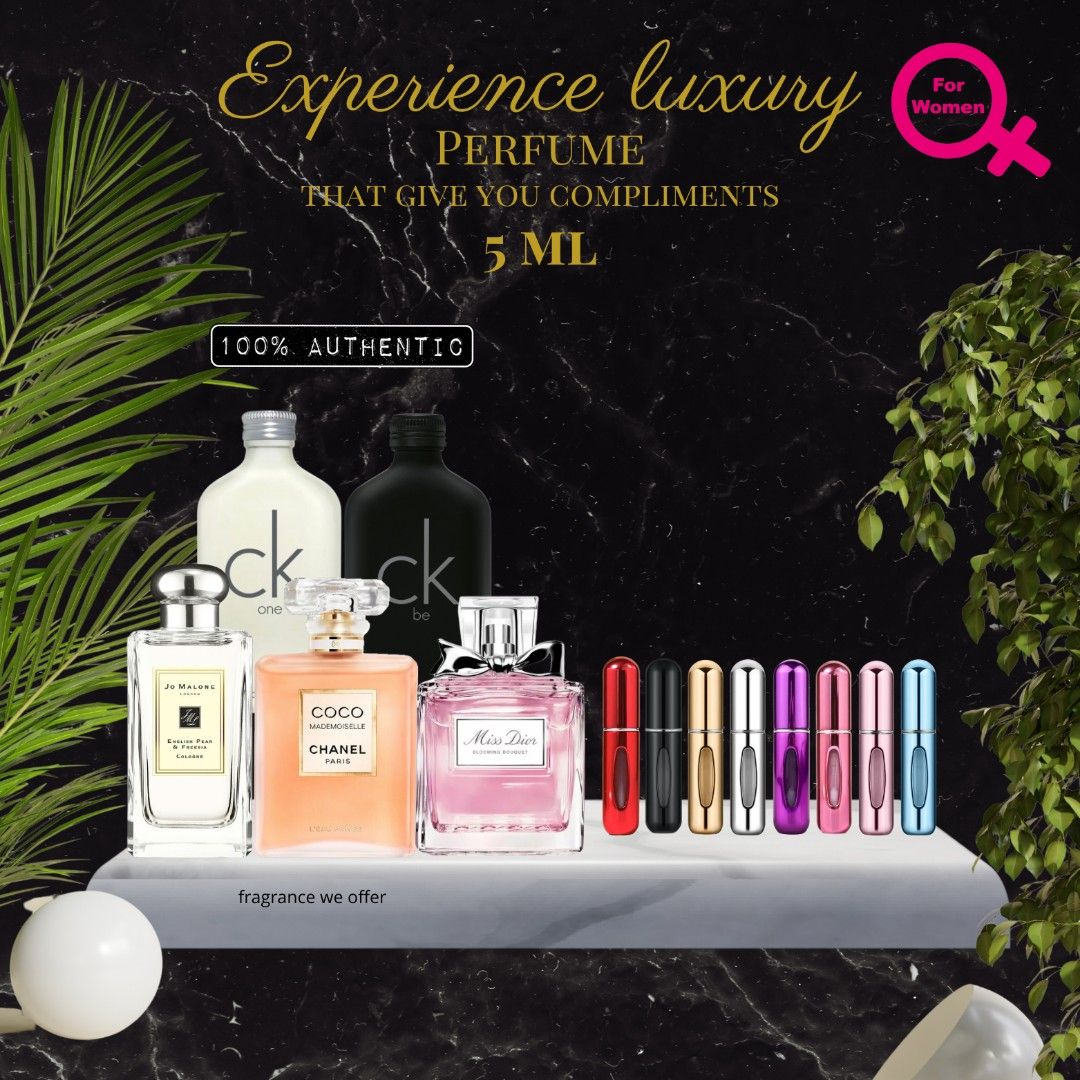 5ml] Travel-Size Fragrance Spray For Women(Calvin Klein, Jo Malone, Chanel,  Burberry), Beauty & Personal Care, Fragrance & Deodorants on Carousell