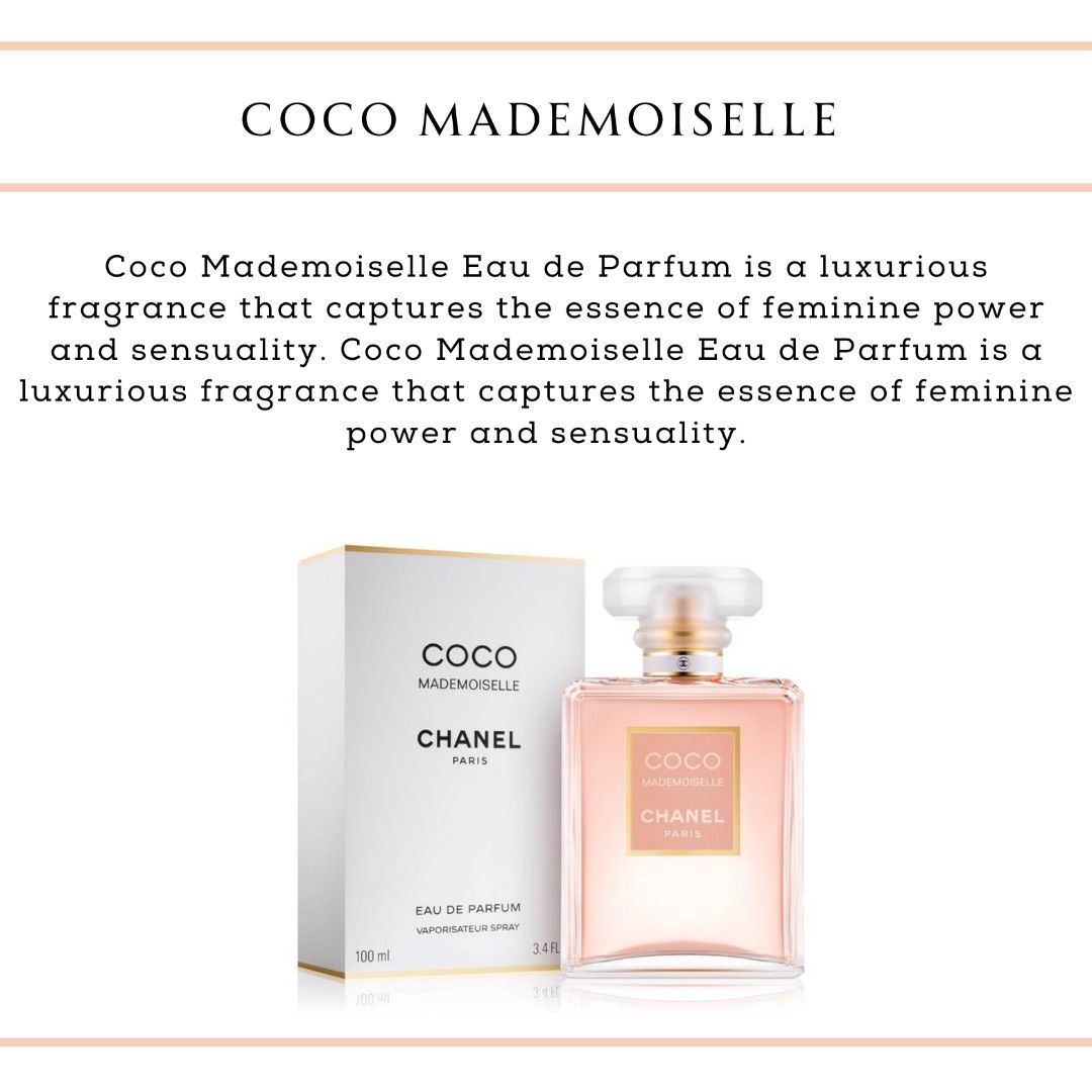 coco chanel perfume sizes