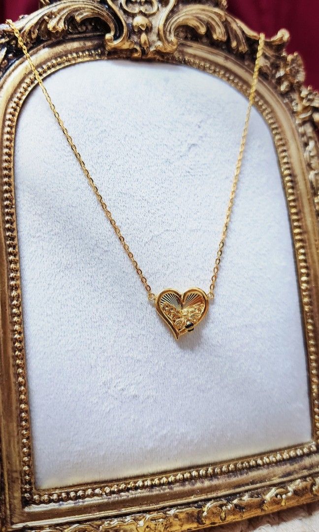 916 Gold Honey Bee Necklace Bracelet Women s Fashion Jewelry