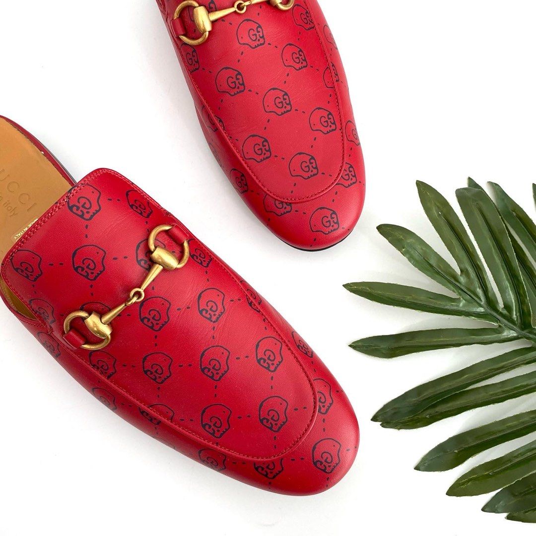 Gucci red clearance mules