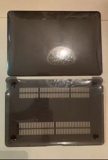 全新 brand new MacbookAir 13.3 A2337 A2179 A1932 機殼 鍵盤膜 case keyboard protector 磨砂透明黑 frosted transparent black
