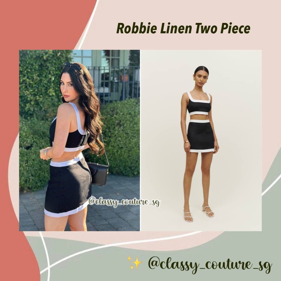 White two piece skirt sale set