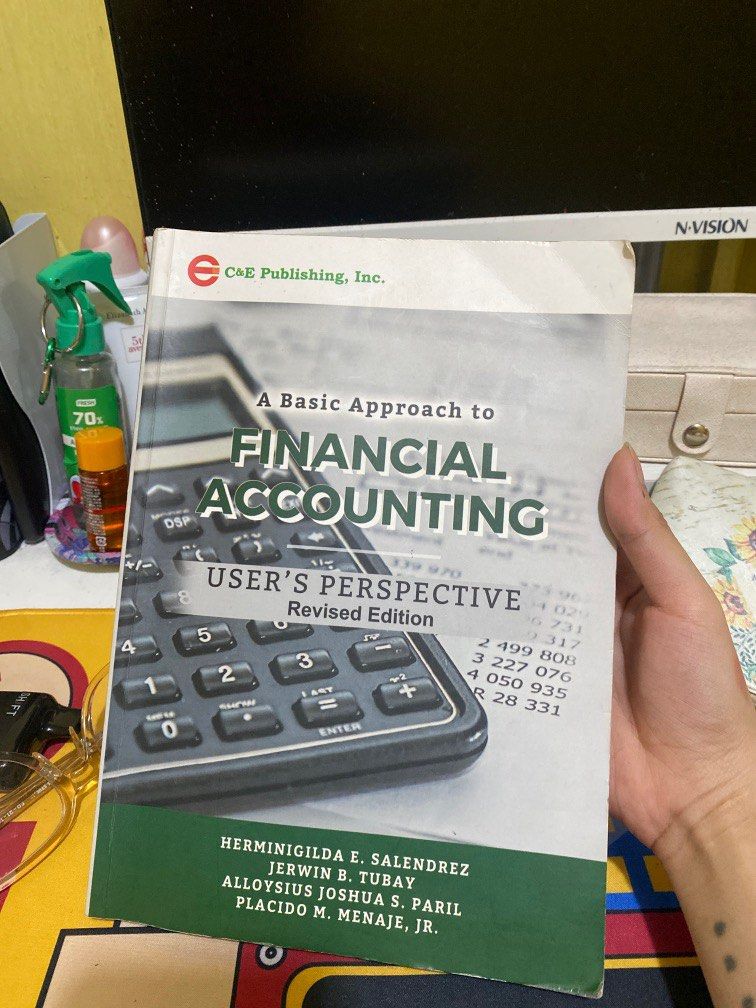 A basic approach to financial accounting (Category: Textbooks) located in Paranaque City. Submitted by shamijapanpreloves (Listing ID 1249111461, Image 2). Description: - has little writings inside - used in dlsu.