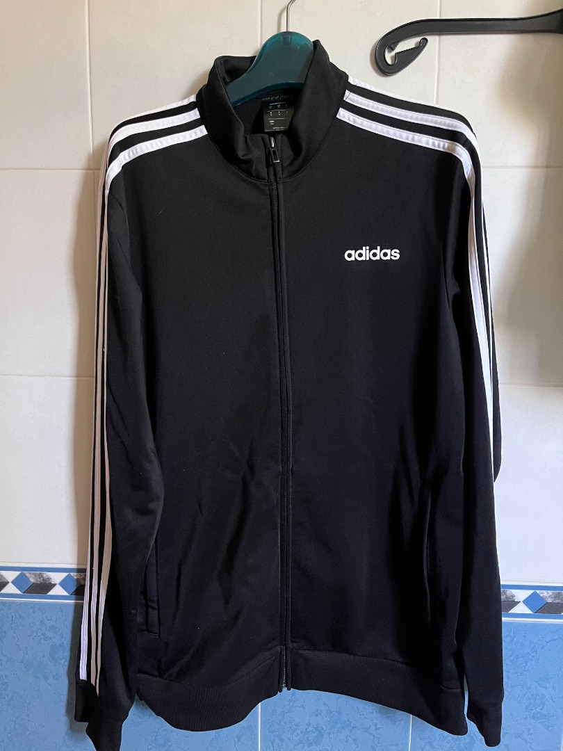 Adidas Men's Black Track Jacket (Medium) on Carousell
