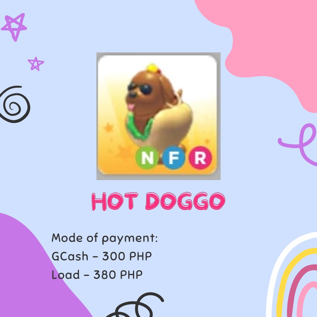 ADOPT ME NFR HOT DOGGO (NEON FLY RIDE), Video Gaming, Video Games