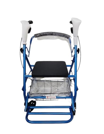 Adult Walker Rollator Blue (Category: Medical Supplies & Tools) located in Manila. Submitted by theunoshop (Listing ID 1249170053, Image 1). Description: with Foot Rest with Basket Color: Blue Double Brake.