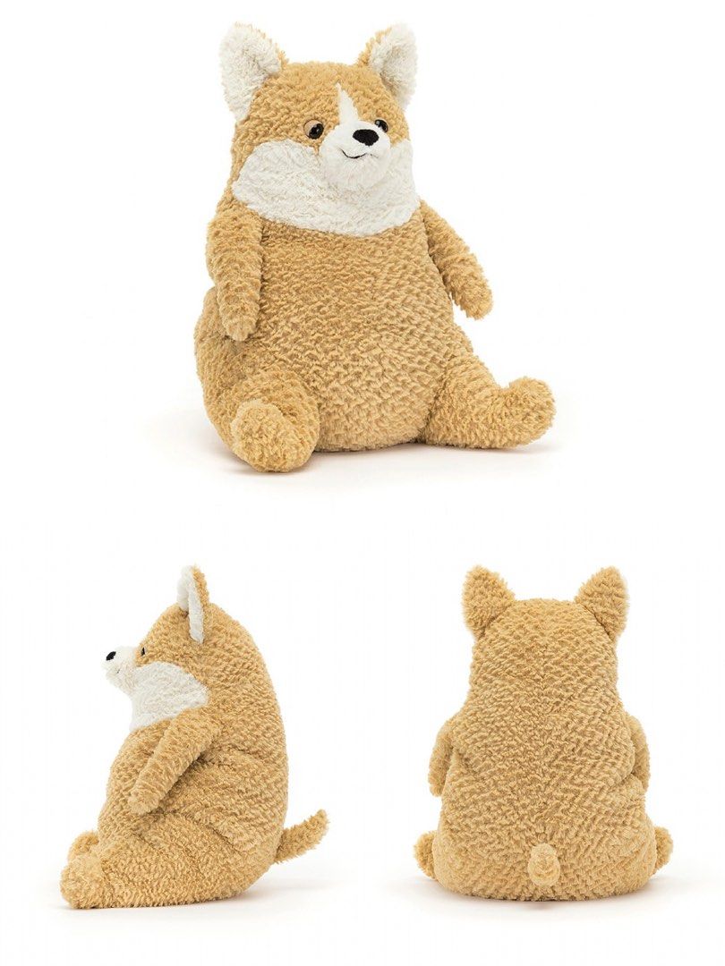[Ready Stock] Amore Corgi Dog Bunny Cat Cream Black Stuffed Soft Plush ...