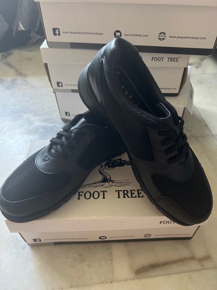 ANTI SLIP BLACK LEATHER SPORT SHOE, Women's Fashion, Footwear