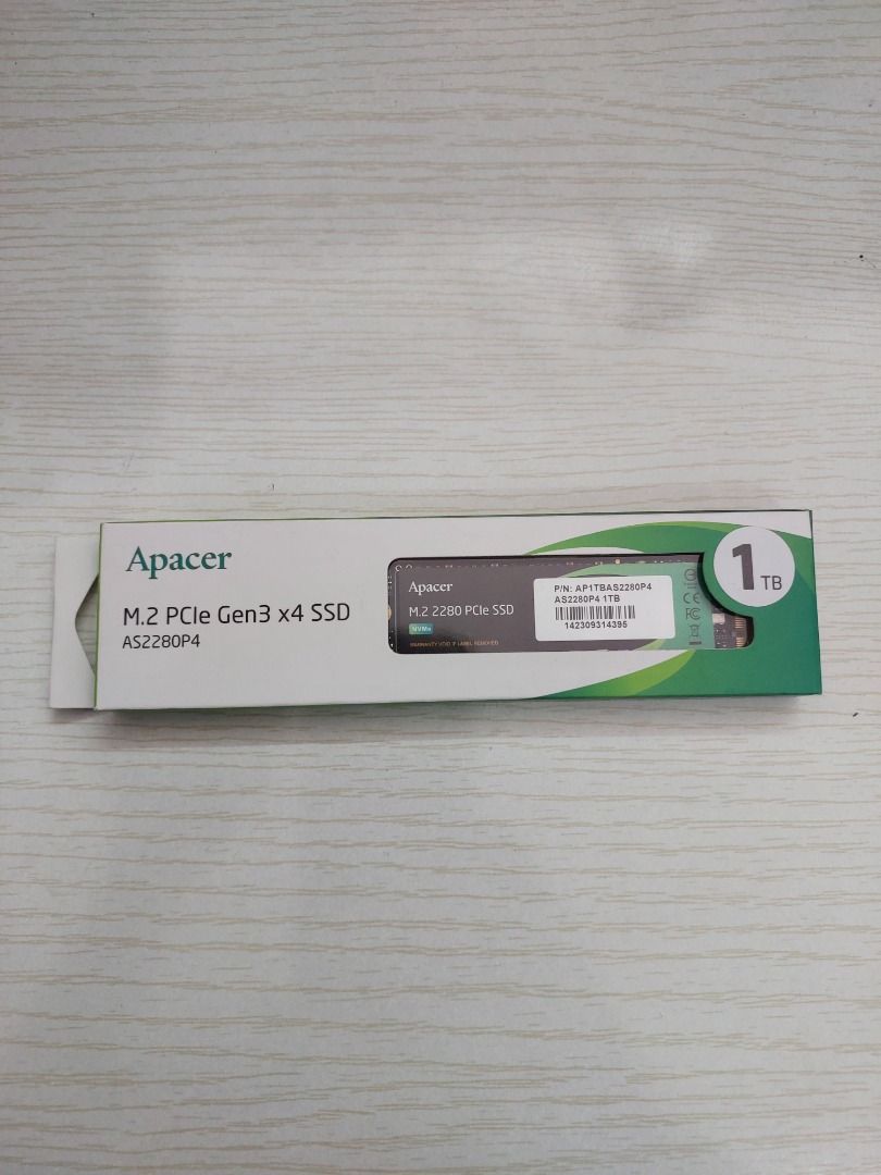 Apacer 1TB Nvme M.2 PCIE Gen3 X4 SSD bnew 2280, Computers & Tech, Parts ...
